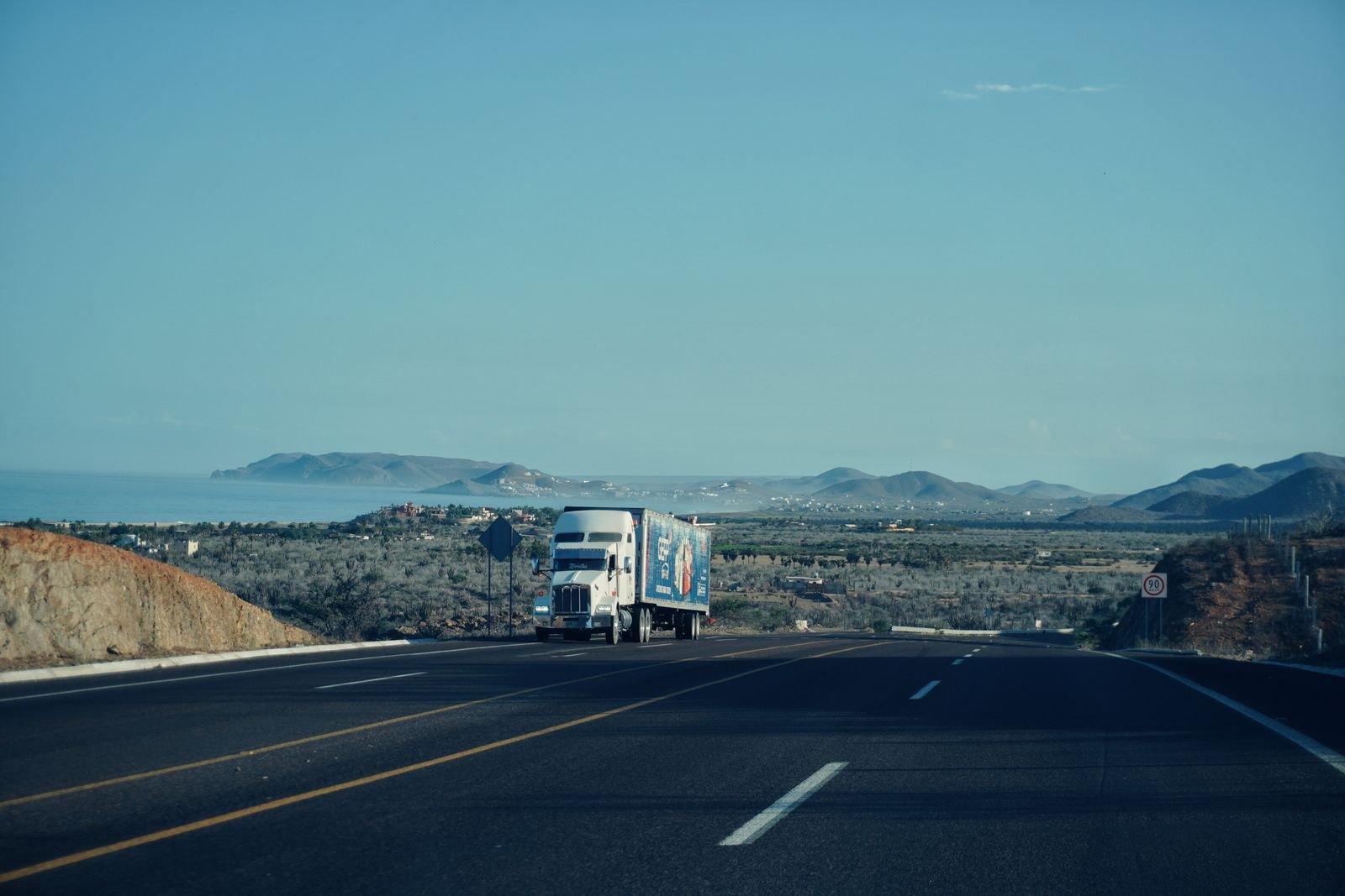 Heavy truck on an open highway